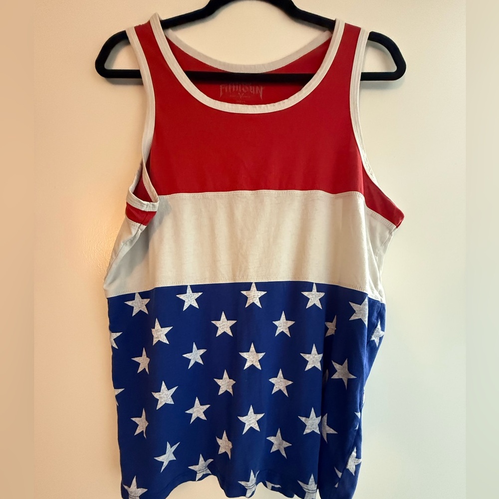 Fifth Sun Red, White, and Blue American Flag Tank Top